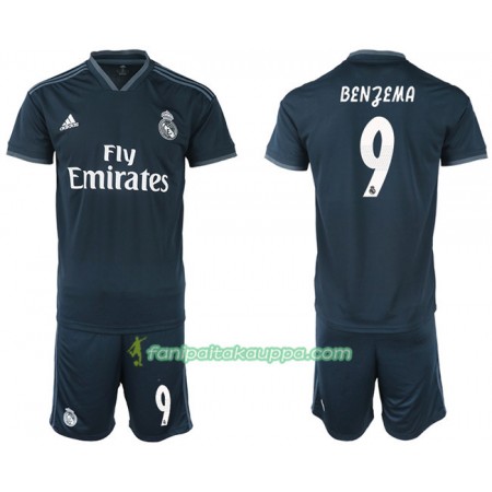 Jalkapallo Peliasut Real Madrid BENZEMA 9 Lasten Vieras Pelipaita 2018-2019 Lyhythihainen